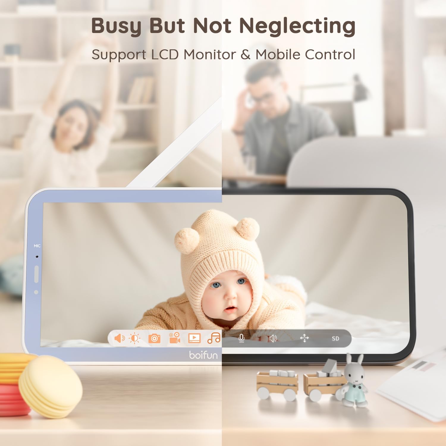 BOlFUN Baby Monitor Baby 2S with Noise Detection