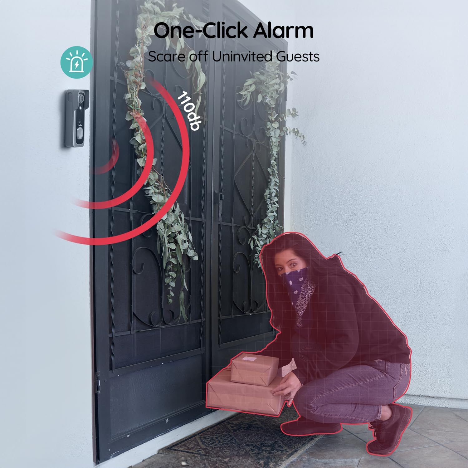 Home security doorbell camera – anti-theft design & cloud storage