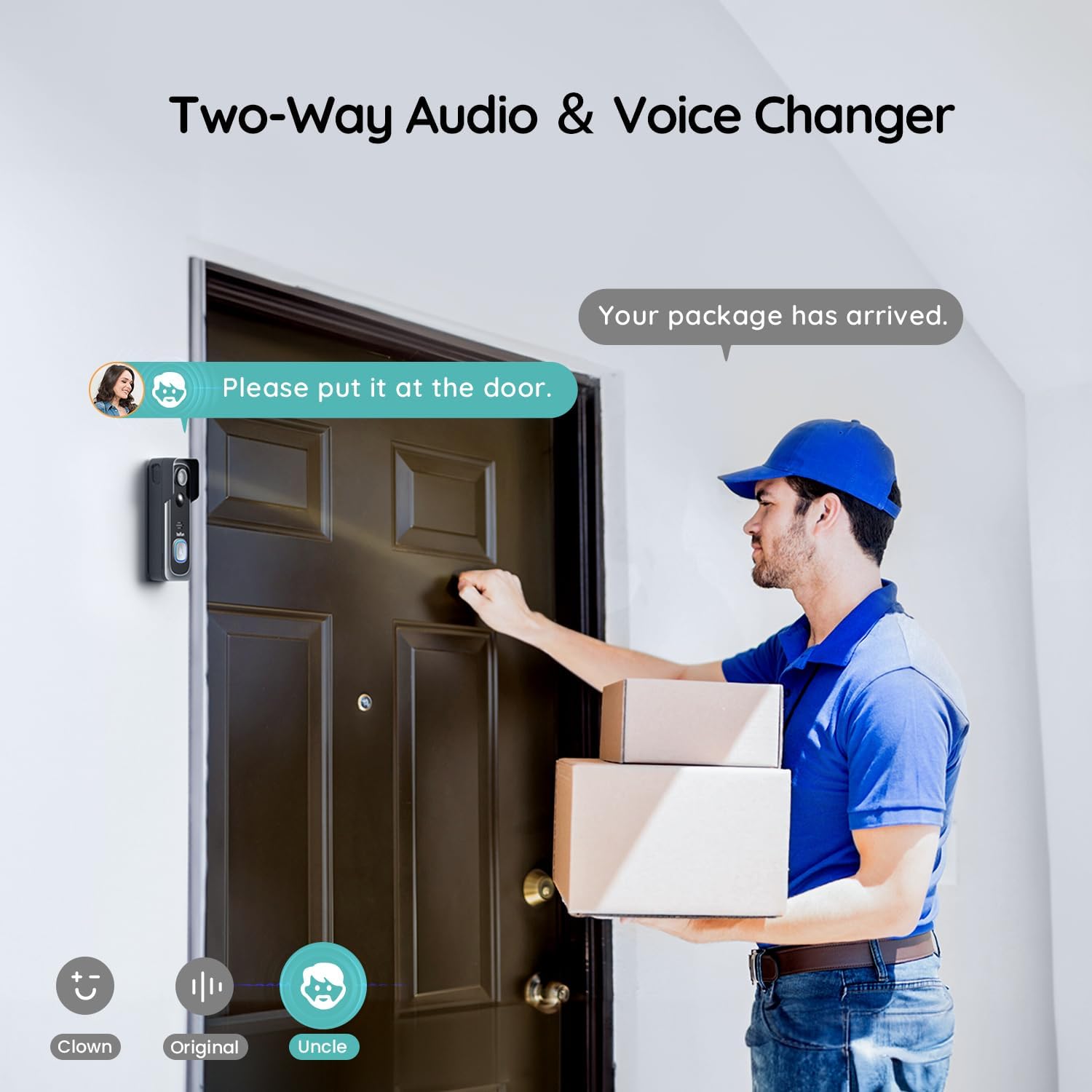 Smart video doorbell with camera – see & talk to visitors from anywhere